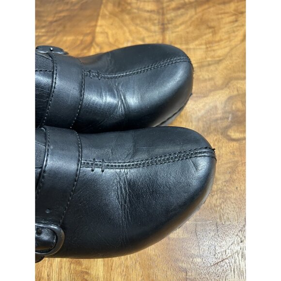 Dansko Tamara Women's Sz 38 US 7.5-8 Black Leather Clogs Loafers Nurses Shoes - Picture 12 of 12